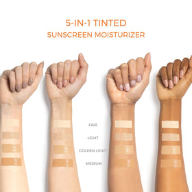 Suntegrity 2 oz tube held in hand illustrating compact travel-friendly size