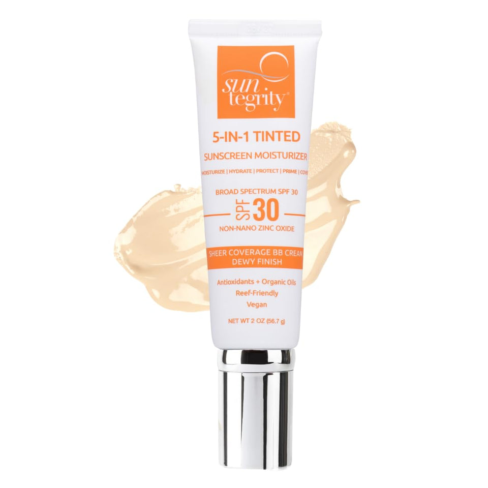 Suntegrity front packaging showing SPF 30 and tinted moisturizer benefit