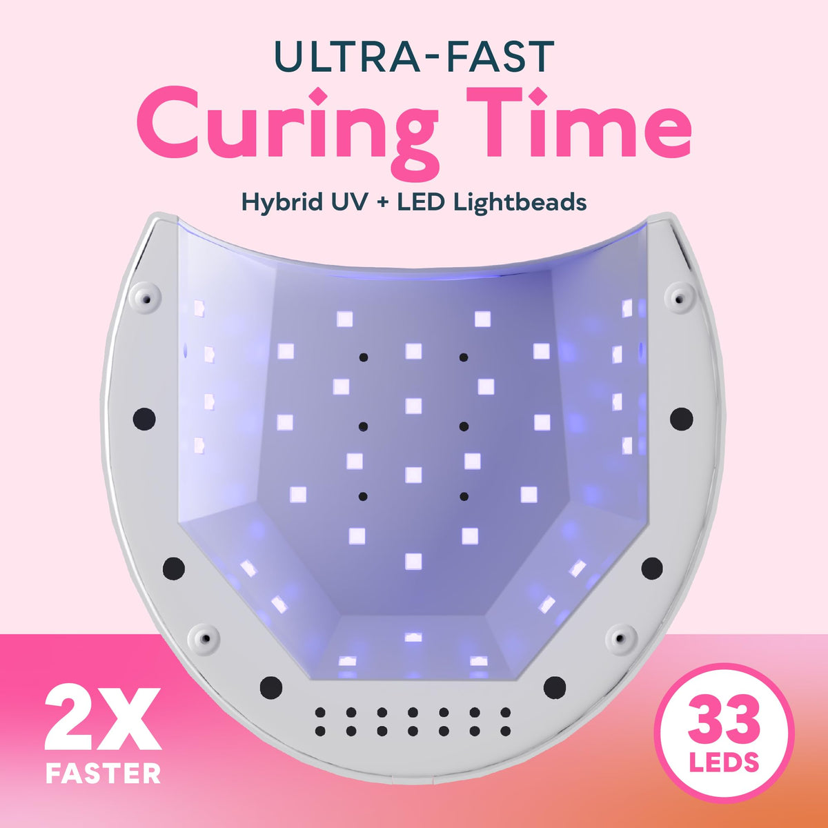 SUNUV lamp curing hand in use for faster, salon-style gel drying at home