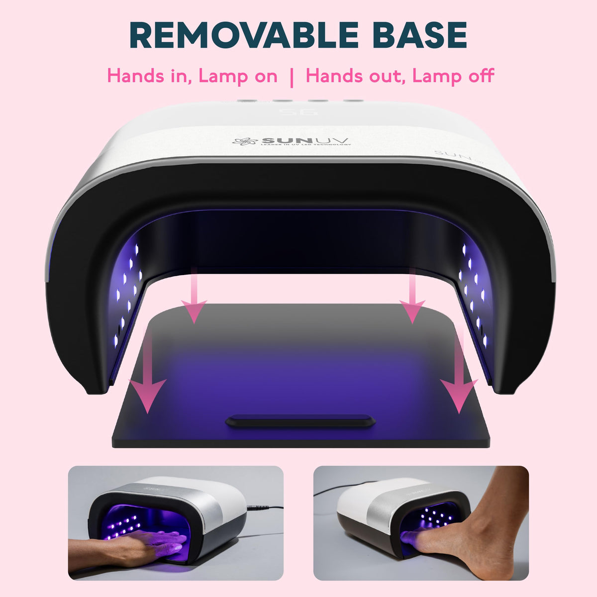 SUNUV SUN3 automatic sensor activating as a hand enters for quicker workflow