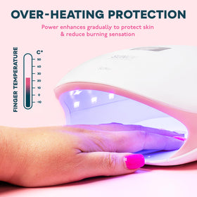 SUNUV SUN4S arched interior angle revealing roomy fit for nails and even LED coverage