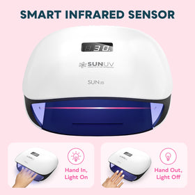 SUNUV SUN4S with hand in cure mode showing motion sensor activation