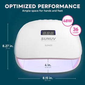 SUNUV SUN4S close detail of LED array showing durable diodes for consistent curing