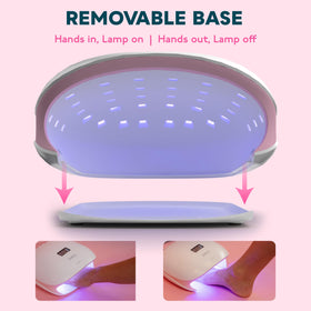 SUNUV SUN4S used for pedicure with foot inserted demonstrating versatility and convenience