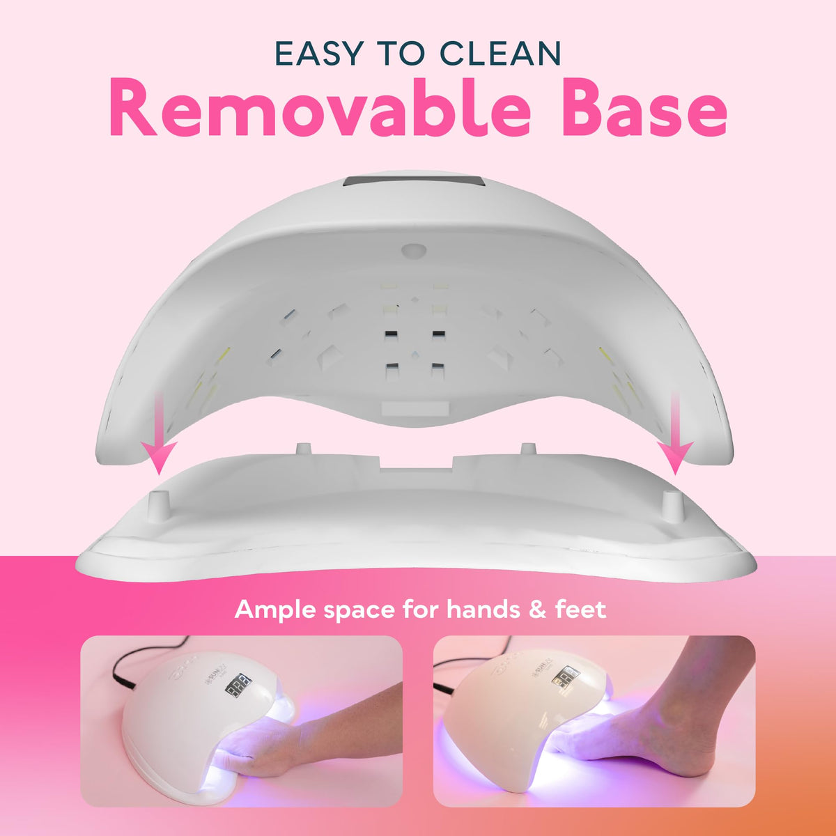SUNUV SUN5Plus hand in use demonstrating quick manicure workflow and sensor activation benefit
