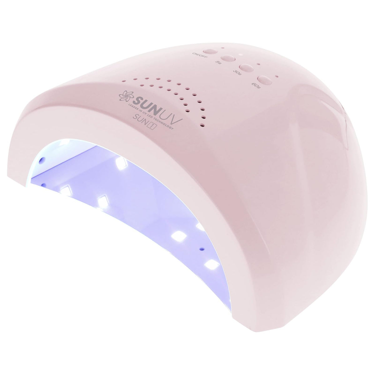 SUNUV SUNone front view in pink showing compact professional design and ease of use