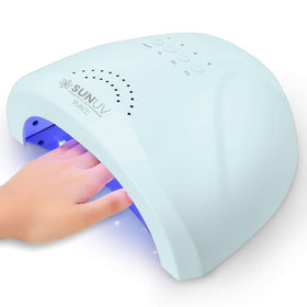 SUNUV SUNONE front view showing compact lamp and open entry, easy salon setup
