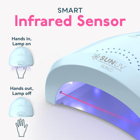 SUNUV automatic sensor activating as hand enters, hands-free curing convenience