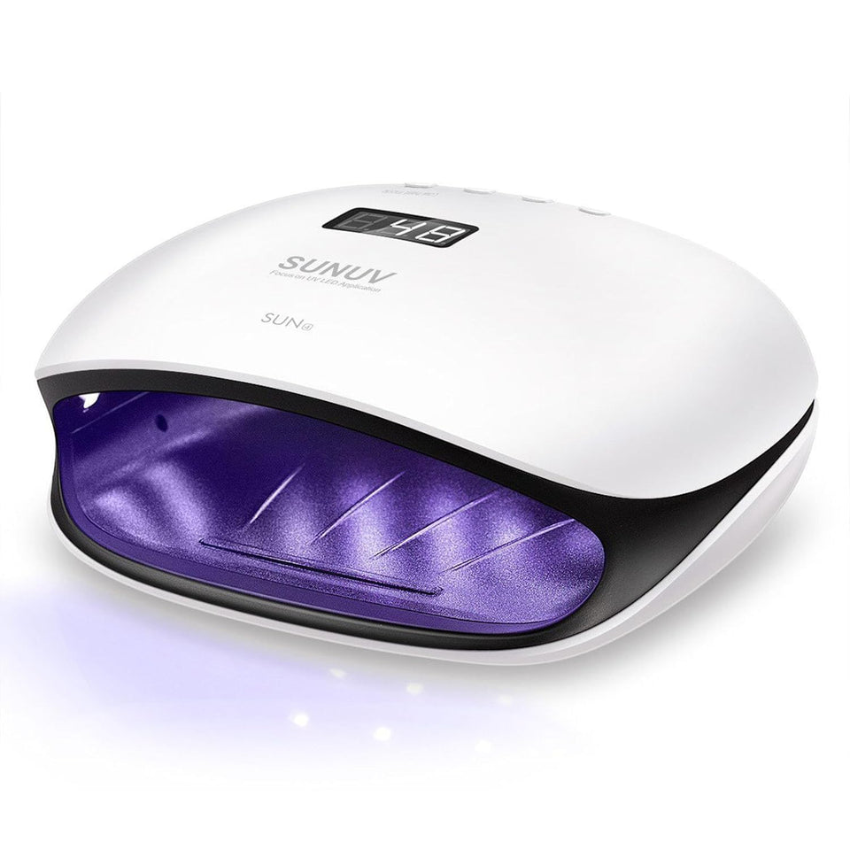 SUNUV front view showing lamp shape and hand entry for easy curing