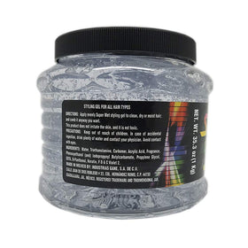 Super gel closeup texture highlighting clear glossy hold and shine