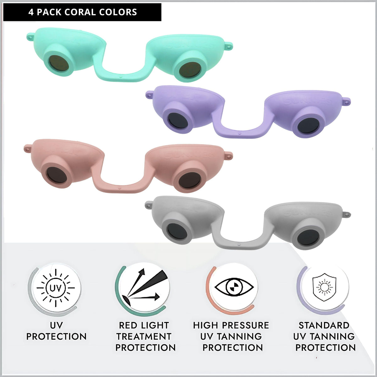 Super Sunnies close-up of flexible eyecup material showing soft comfort and seal