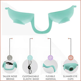 Super Sunnies slim eyeshield profile illustrating low-profile fit and reduced bulk