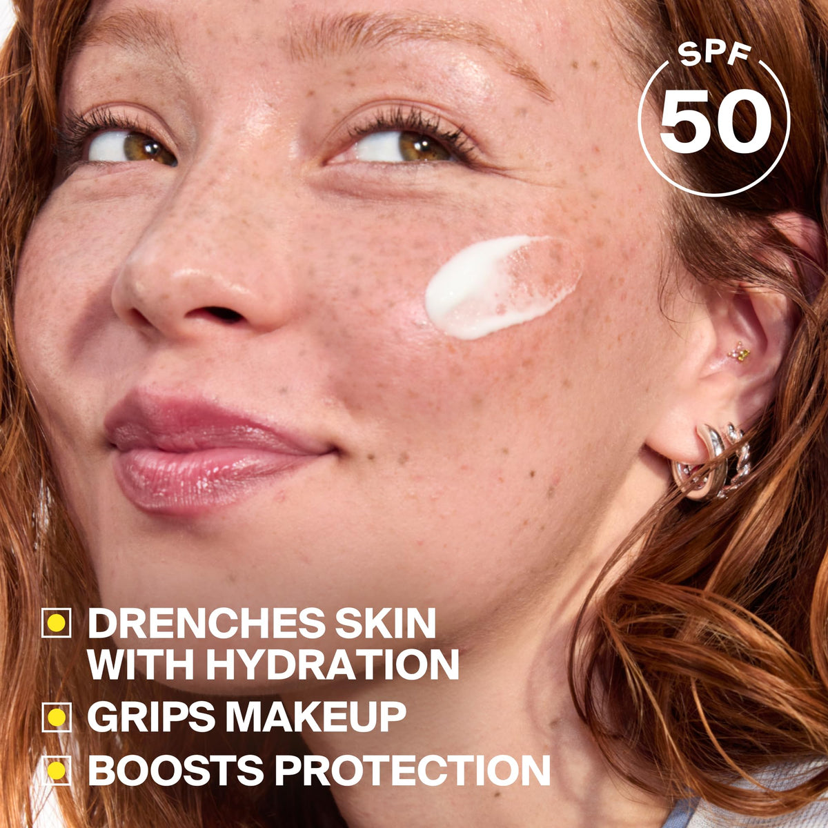 Supergoop! Dewscreen dispensing from tube to show easy, controlled application