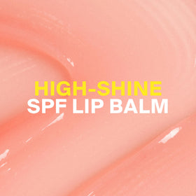 Supergoop! texture close-up showing glossy non-sticky shine and moisture
