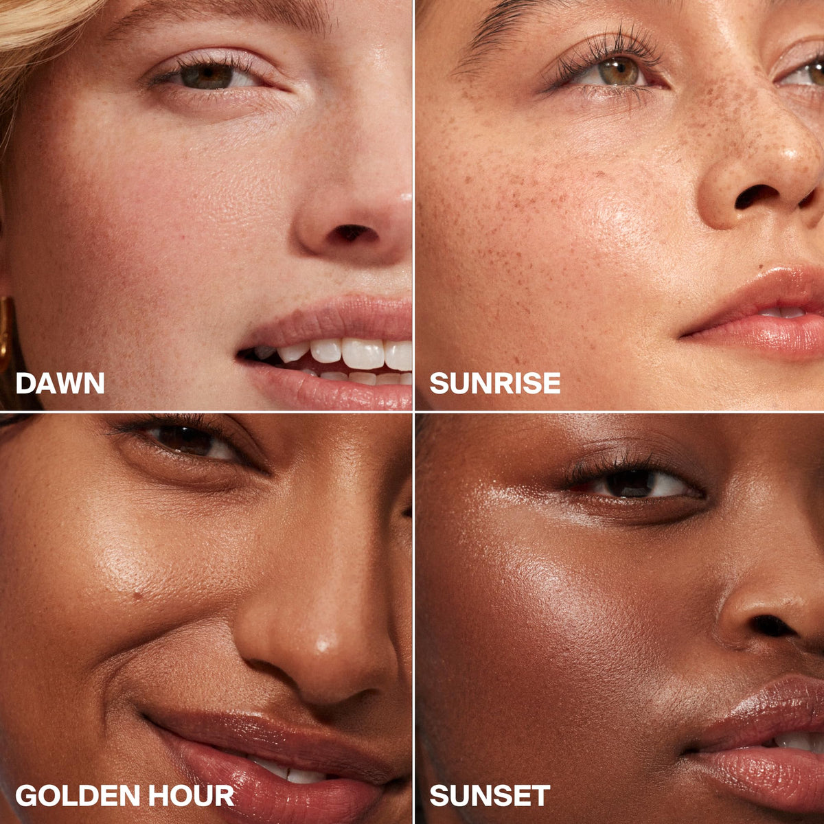 Supergoop! applying Glowscreen to face to prime skin and add radiance
