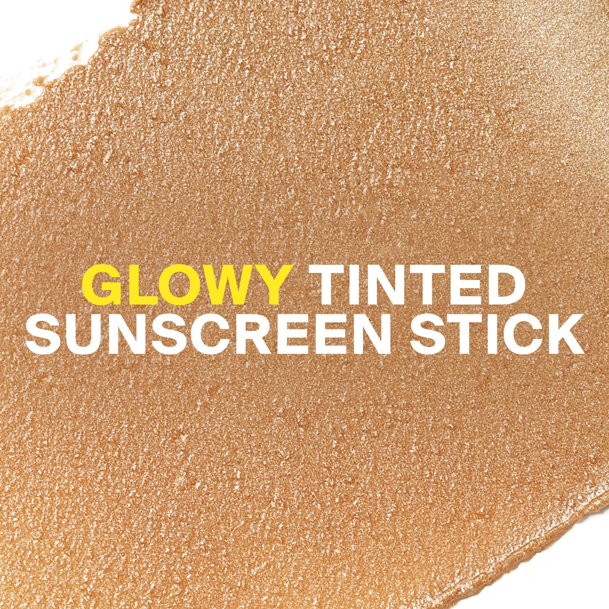 Supergoop! Glowscreen stick open revealing creamy texture and glide for easy application