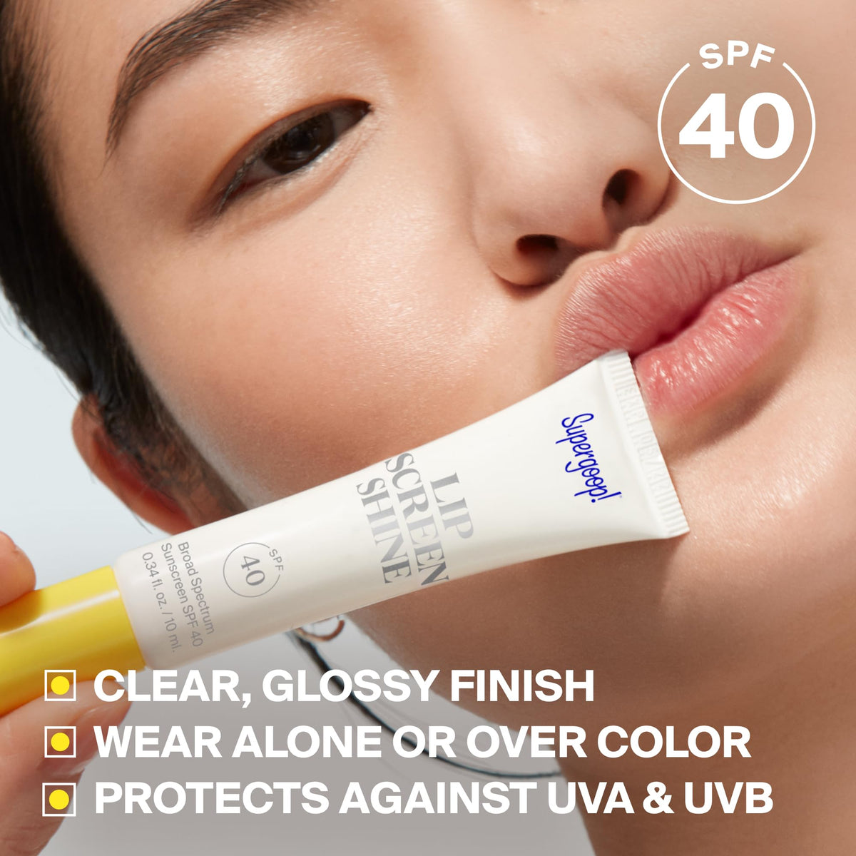 Supergoop! texture close-up demonstrating lightweight non-sticky finish