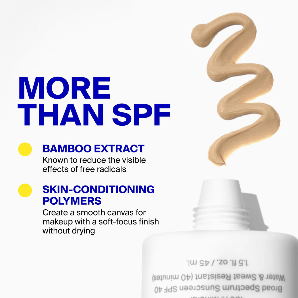 Supergoop! styled with makeup tools showing primer compatibility benefit