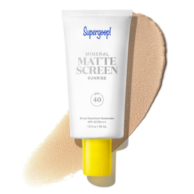 Supergoop! front packaging tube showing SPF 40 and mattifying benefit