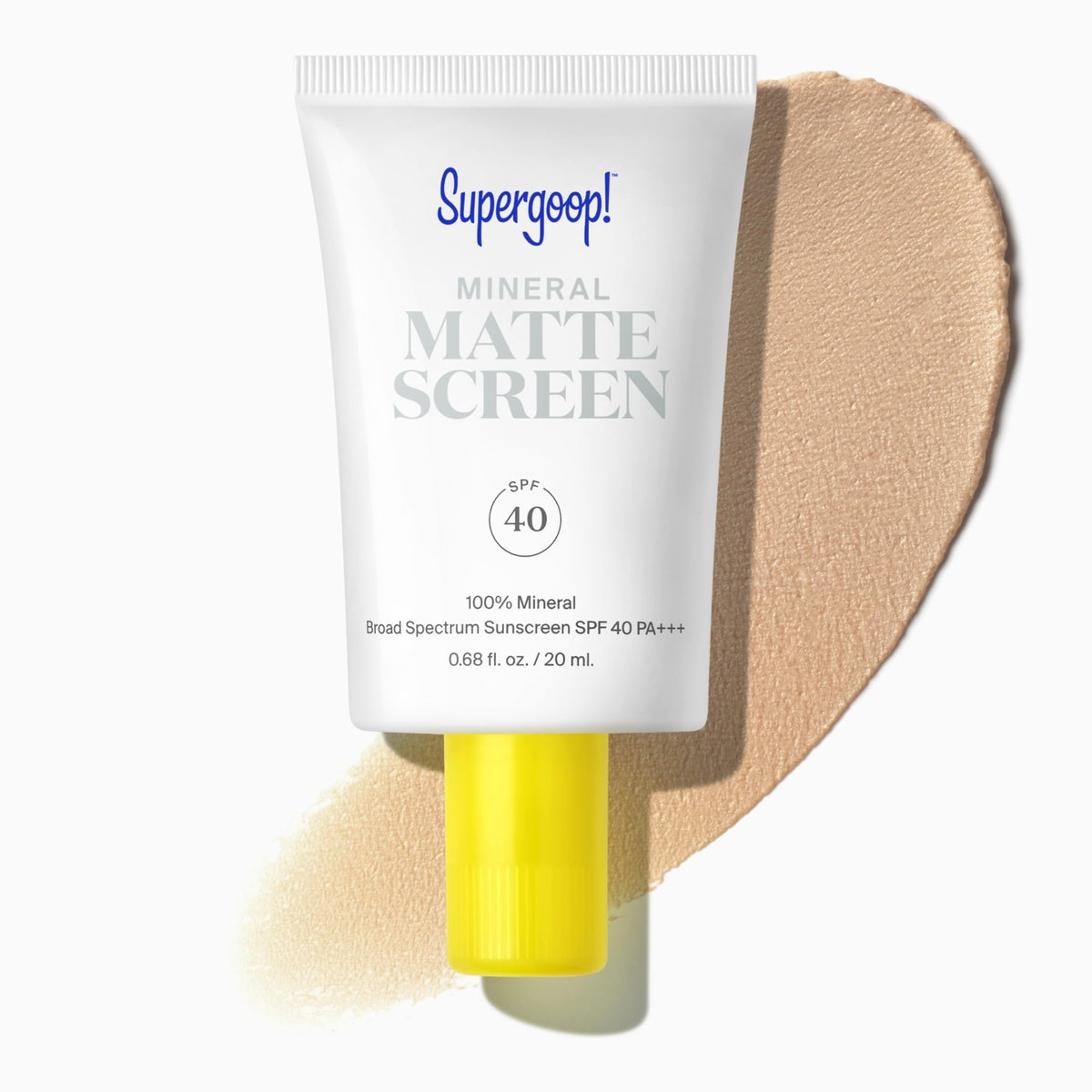 Supergoop! front packaging showing SPF 40 and neutral tint benefits
