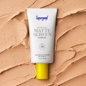 Supergoop! tube back label detailing ingredients and SPF protection
