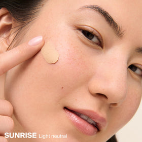 Supergoop! creamy mineral texture close-up showing mattifying finish