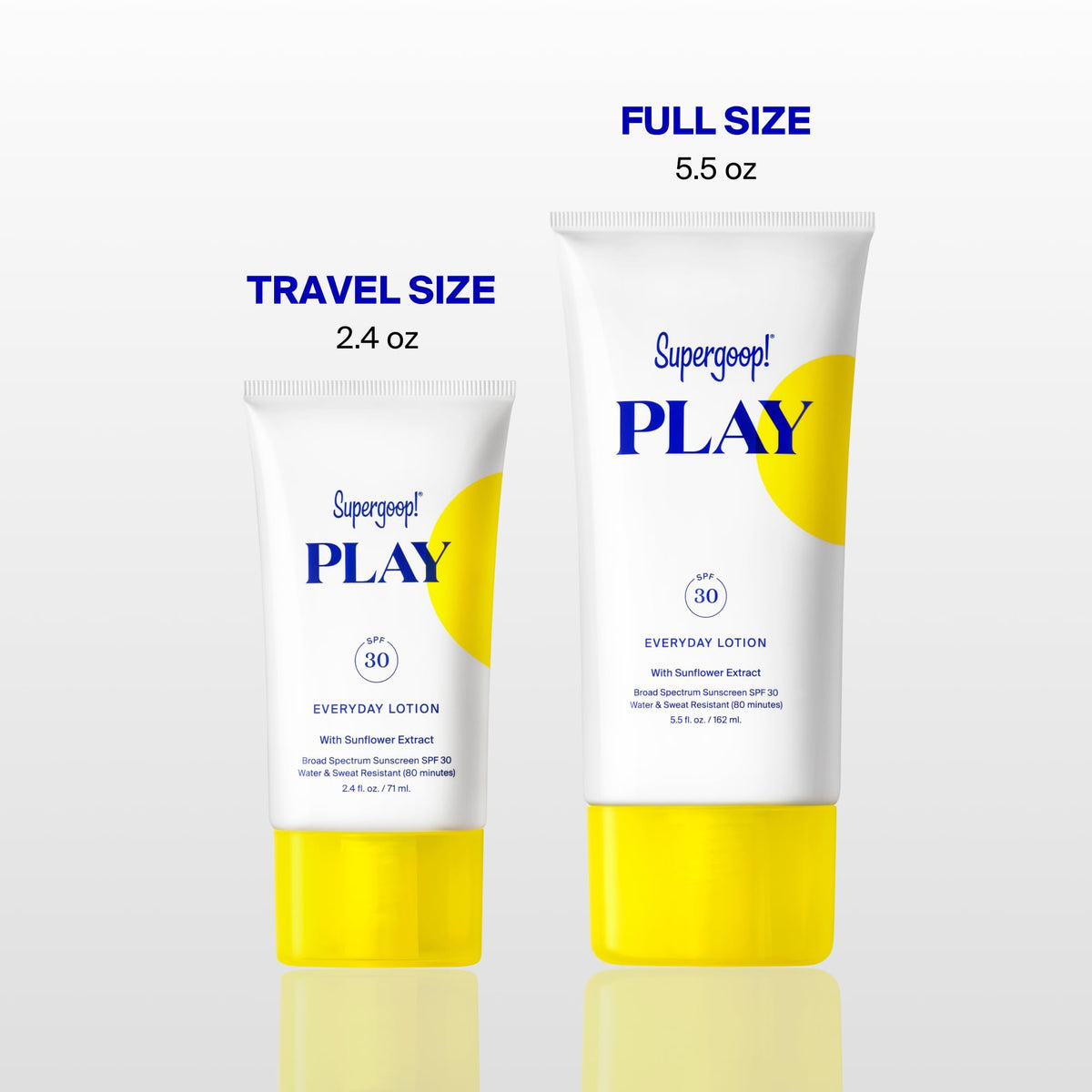 Supergoop! beach lifestyle scene with product in use conveying outdoor and water-ready protection