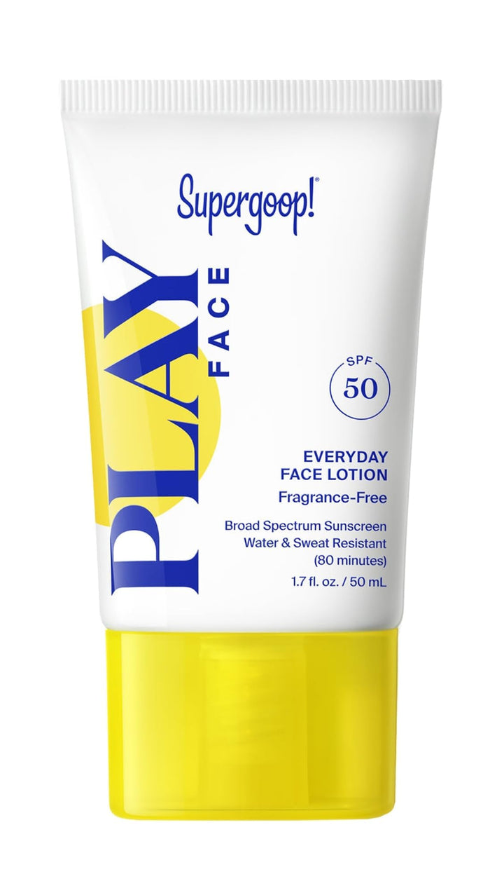 Supergoop! front packaging showing product and SPF benefit