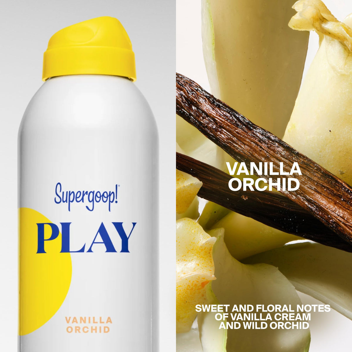 Supergoop! label detail with vitamin C and antioxidant ingredient focus