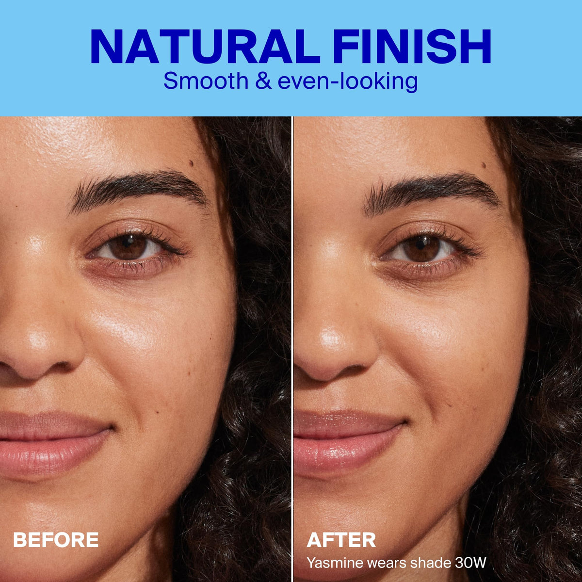 Supergoop! application with fingers demonstrating easy blending and comfort