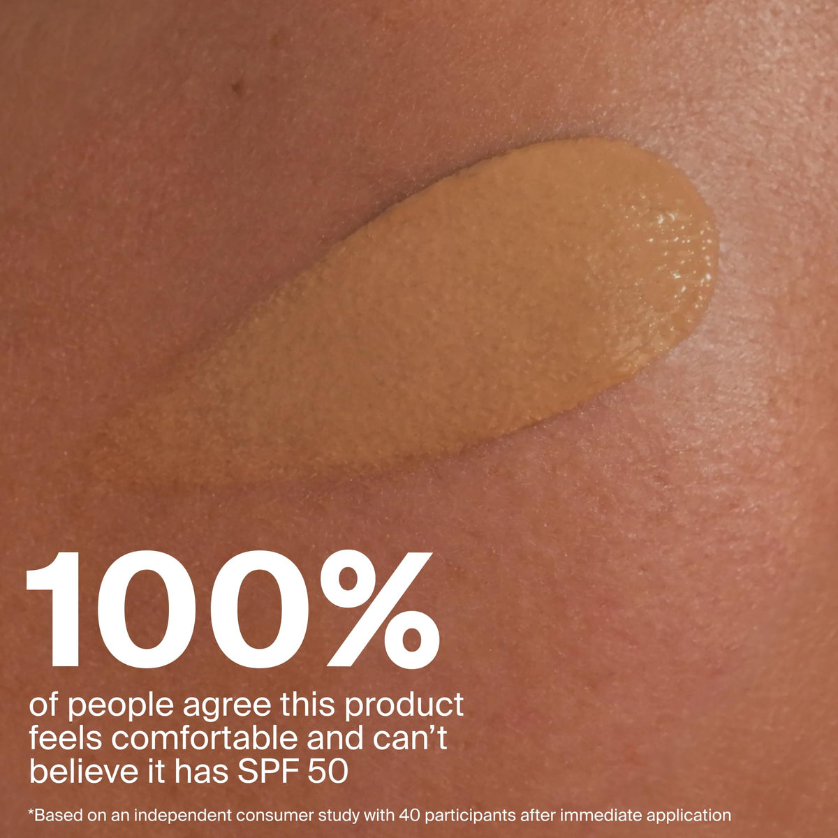 Supergoop! Protec(tint) applied with fingers demonstrating easy blending and immediate smoothing effect