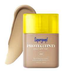 Supergoop! front packaging showing product branding and compact design for easy use