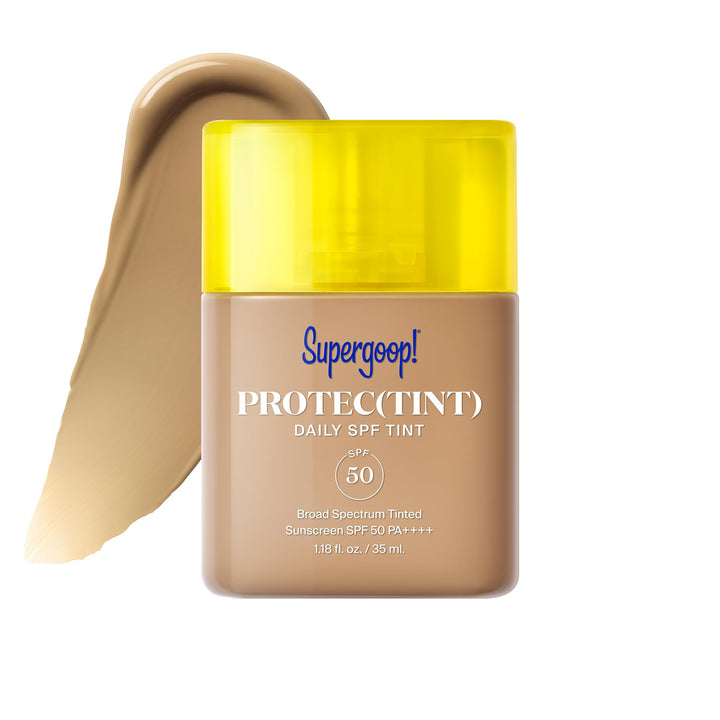 Supergoop! front packaging showing product tube and SPF 50 benefit