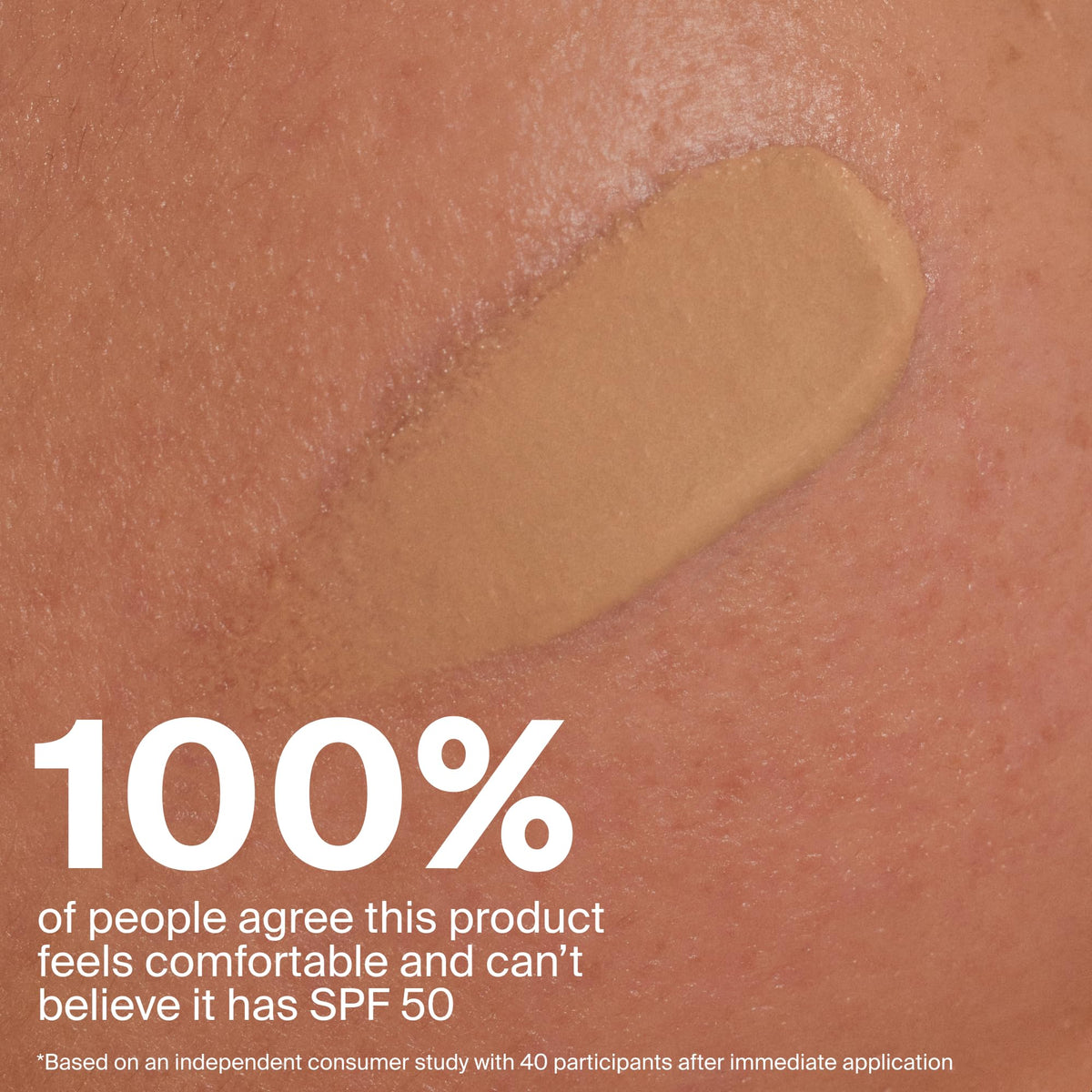 Supergoop! swatch of 26W on arm demonstrating natural coverage and color match