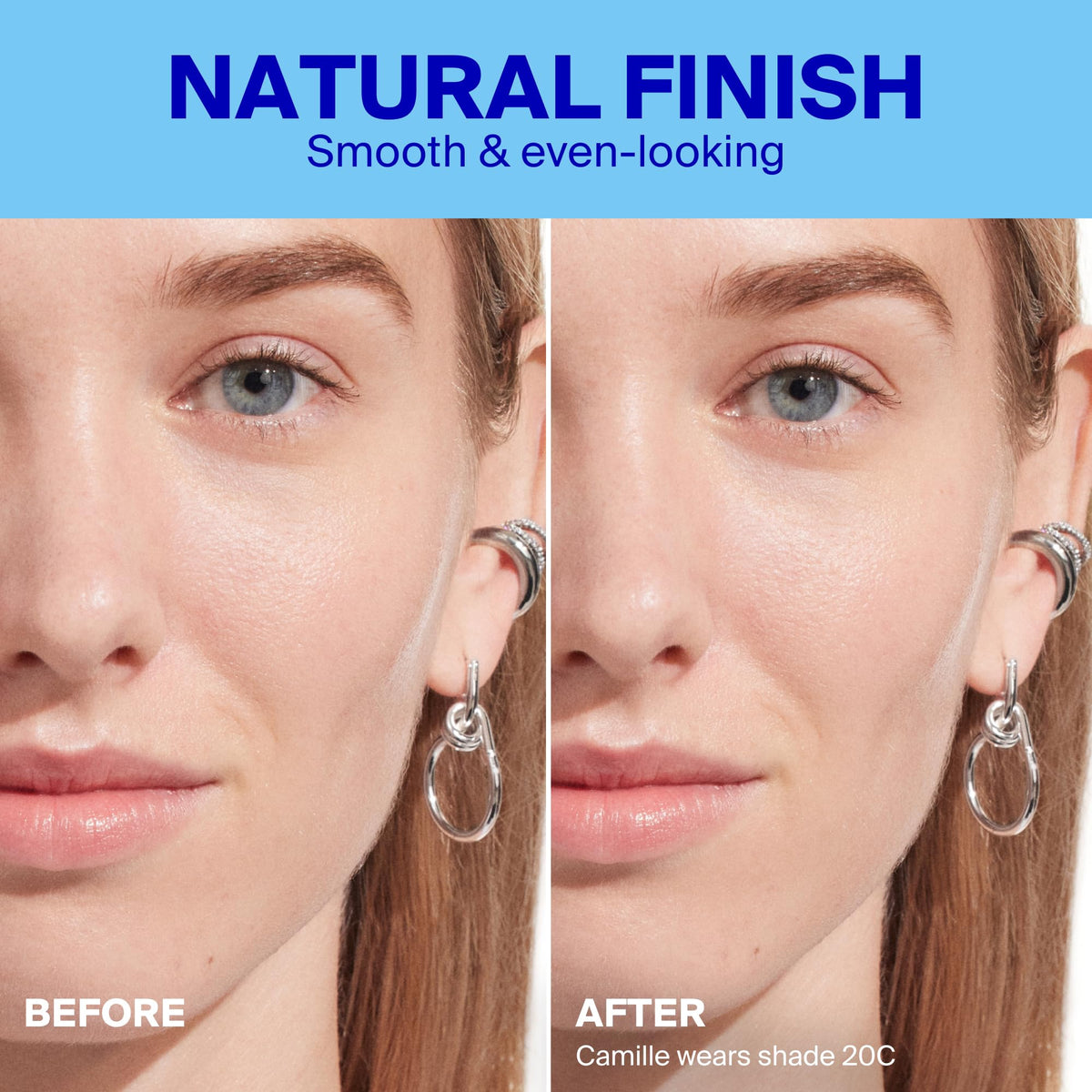 Supergoop! close-up of creamy texture highlighting smooth blendability benefit