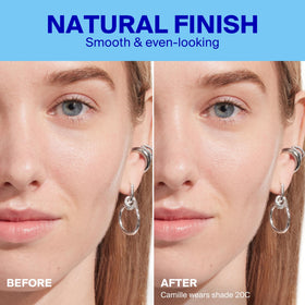 Supergoop! close-up of creamy texture highlighting smooth blendability benefit