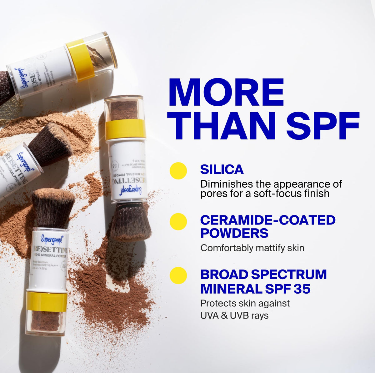 Supergoop! ingredient label highlighting zinc oxide, ceramides and olive glycerides