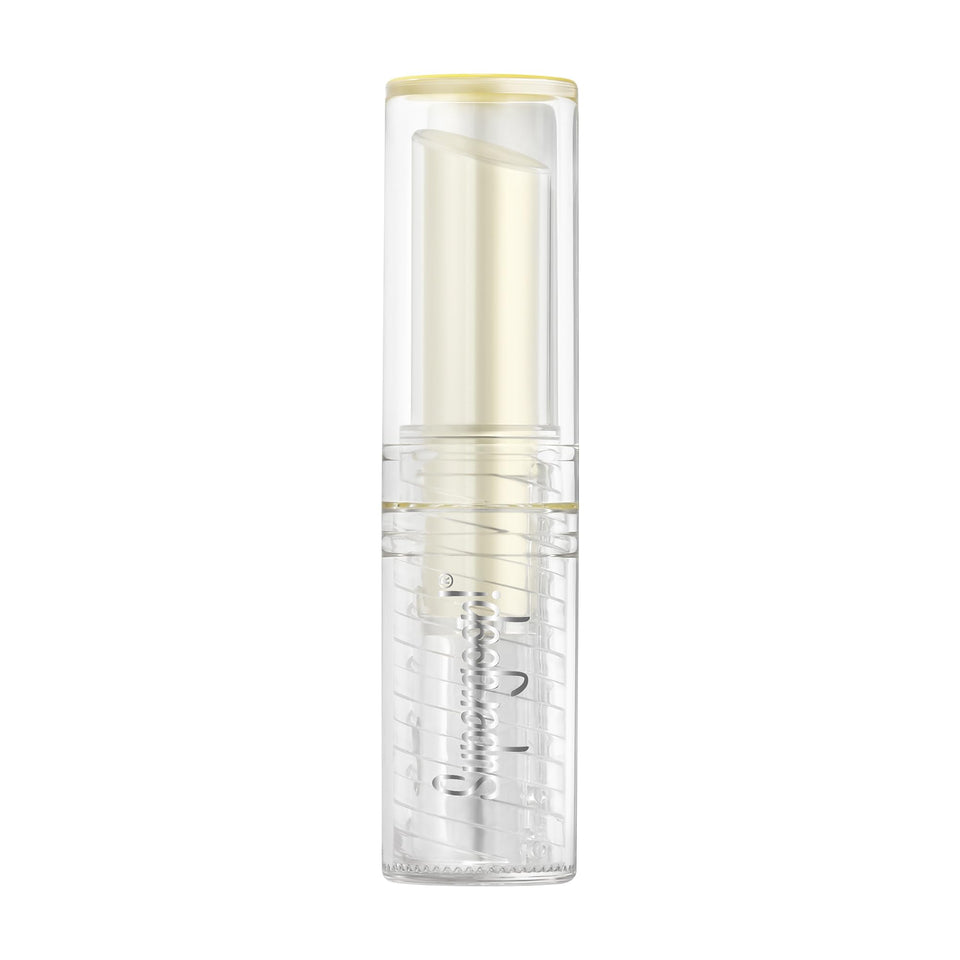 Supergoop! front packaging showing compact SPF 30 lip stick protecting lips