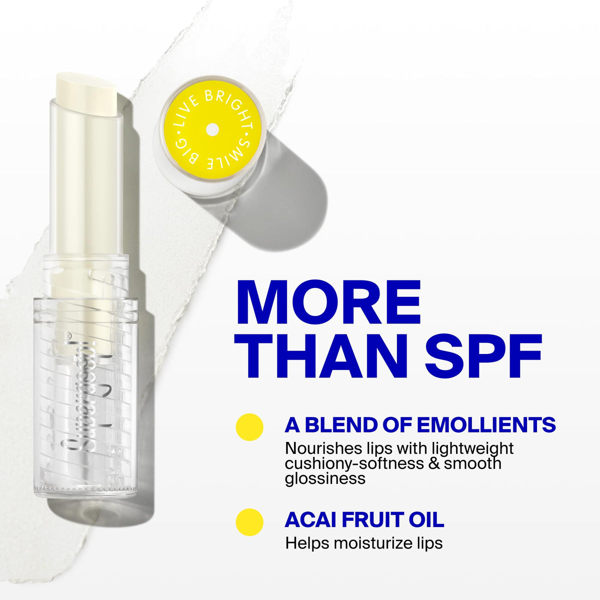 Supergoop! applied under lipstick to provide invisible SPF protection