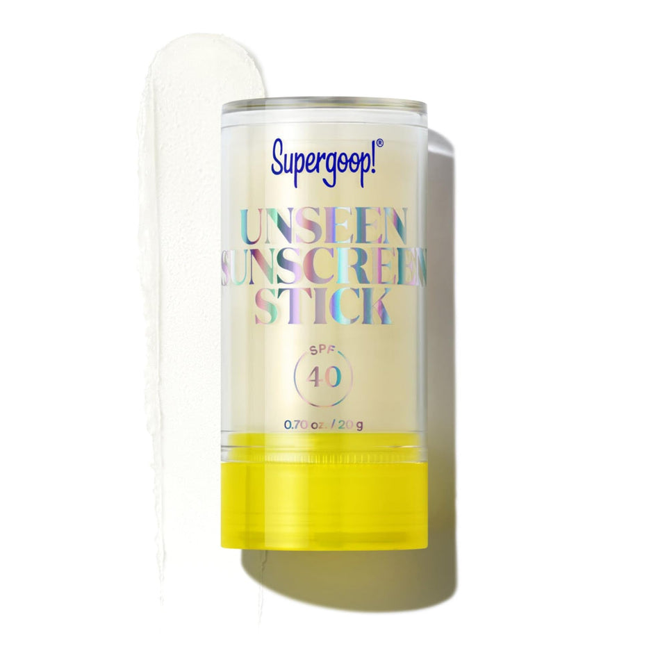 Supergoop! stick front packaging showing compact SPF 40 protection