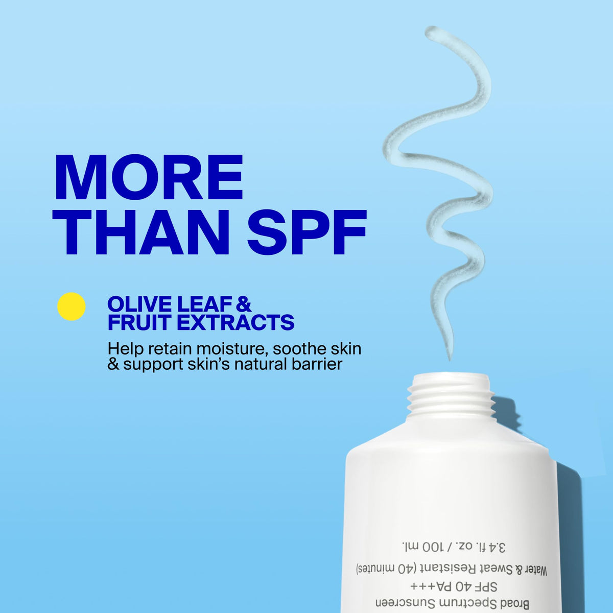 Supergoop! olive leaf extract ingredient shot illustrating soothing hydration