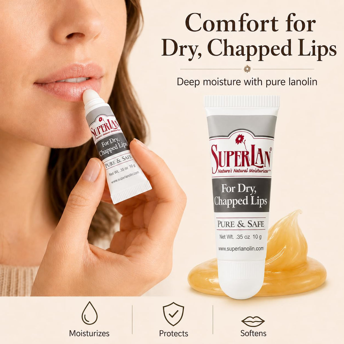 superlan jojoba oil ingredient image emphasizing natural emollient that softens and hydrates