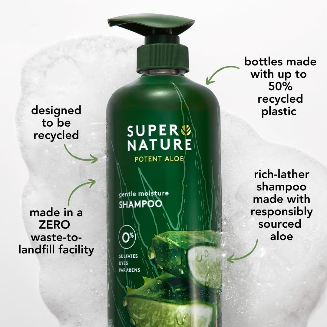 Supernature pump dispenser close-up, easy single-handed use benefit