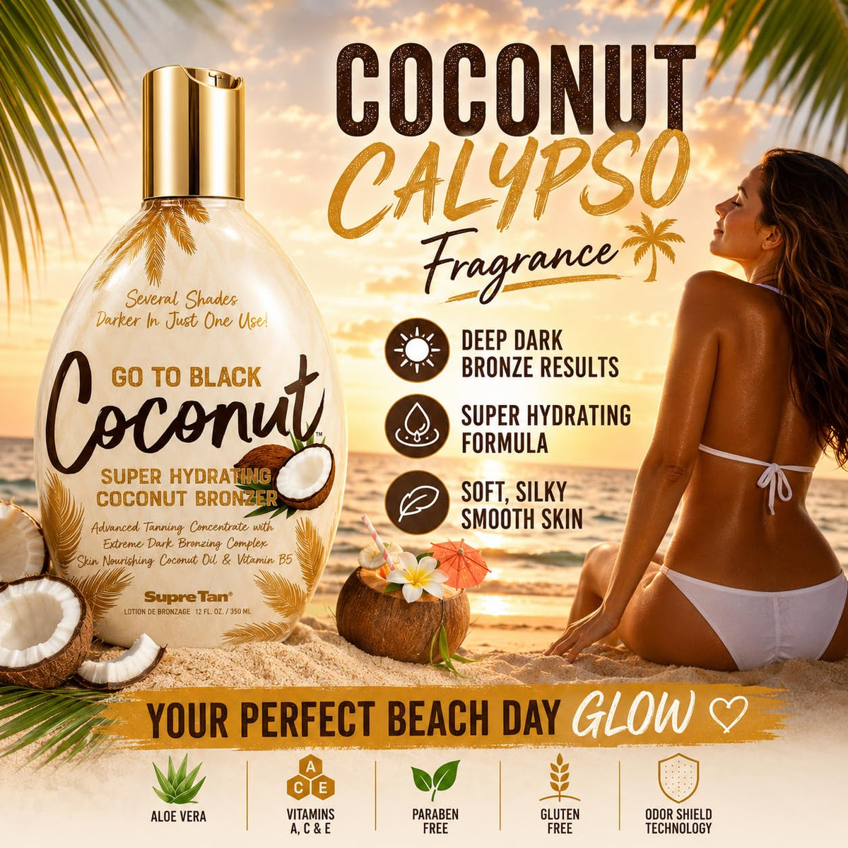 Supre display of coconut and argan oils showing moisturizing benefits
