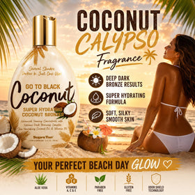 Supre display of coconut and argan oils showing moisturizing benefits