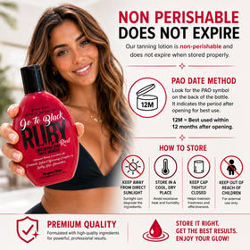 Supre in-use tanning session image illustrating product delivering deeper color