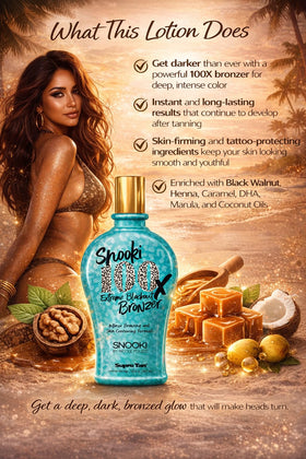 Supre Snooki in use inside a tanning bed demonstrating instant color