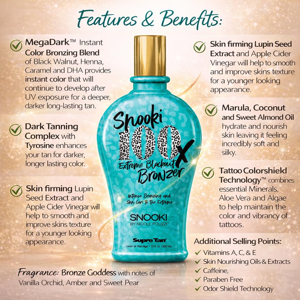 Supre Snooki lotion texture closeup highlighting smooth, lightweight finish