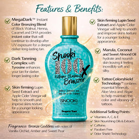 Supre Snooki lotion texture closeup highlighting smooth, lightweight finish