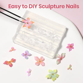 SUPWEE silicone molds and rhinestones displayed to speed repeatable 3D shapes and decorations